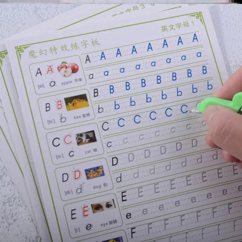 3D Books English Maths Chinese Base Pinyin Auto Dry Repeat Practice Copybook Calligraphy Groove Cardboard Cards Pen Set Libros
3D Books English Maths Chinese Base Pinyin Auto Dry Repeat Practice Copybook Calligraphy Groove Cardboard Cards Pen Set Libros