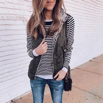 Casual Women Winter Sleeveless Lapel Vest Jacket Zipper Reversible Warm Waistcoat
Casual Women Winter Sleeveless Lapel Vest Jacket Zipper Reversible Warm Waistcoat