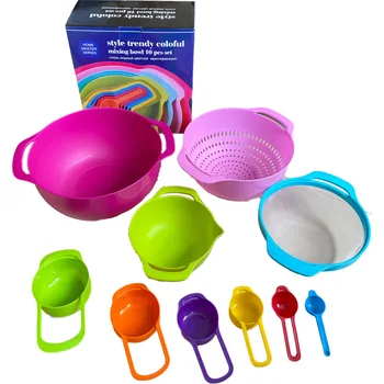 10 Pieces Multifunctional Stir Basin Bowl Baking Tools Kitchen Gadgets Kitchen Measuring Cups Rainbow Cups Set
10 Pieces Multifunctional Stir Basin Bowl Baking Tools Kitchen Gadgets Kitchen Measuring Cups Rainbow Cups Set