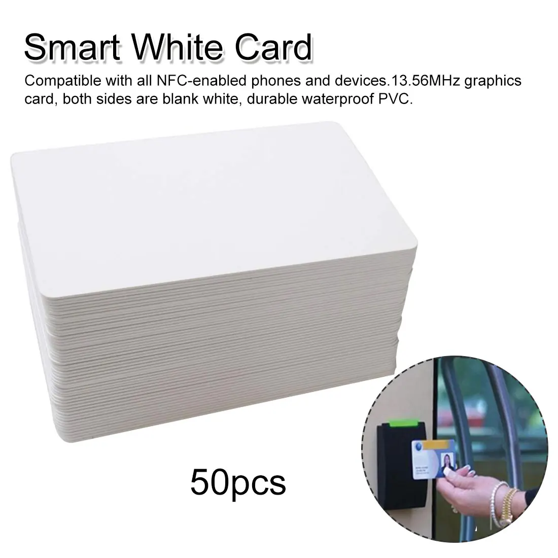 NFC White Card Chip 50pcs Smart Phone Card Compatible With NFC-Enable Phones And Devices
NFC White Card Chip 50pcs Smart Phone Card Compatible With NFC-Enable Phones And Devices
