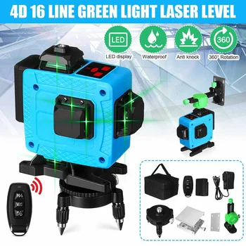 110~220V 16 Line 360 Horizontal Vertical Cross 4D Green Light Laser Level Self-Leveling Measure Super Powerful Laser Beam
110~220V 16 Line 360 Horizontal Vertical Cross 4D Green Light Laser Level Self-Leveling Measure Super Powerful Laser Beam