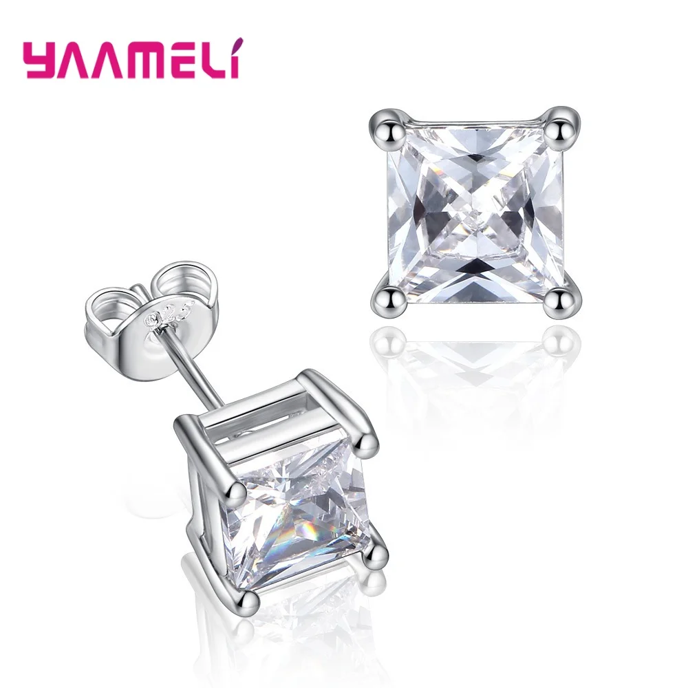 Trendy Female Square Cubic Zirconia Stud Earrings 925 Sterling Silver Jewelry Pink For Women Birthday Anniversary Gifts Brincos
Trendy Female Square Cubic Zirconia Stud Earrings 925 Sterling Silver Jewelry Pink For Women Birthday Anniversary Gifts Brincos