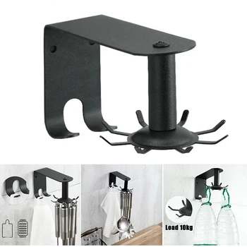 Hot Nail-free Kitchen Rotating Hook Stainless Steel Towel Cutlery Kitchenware Hooks Hanger D6 
Hot Nail-free Kitchen Rotating Hook Stainless Steel Towel Cutlery Kitchenware Hooks Hanger D6