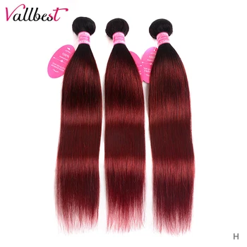 Vallbest Ombre Straight Hair Bundles 1B/99J# Brazilian Hair Weave Bundles 3 Pieces/Lot No Shedding No Tangle Remy Hair Extension
Vallbest Ombre Straight Hair Bundles 1B/99J# Brazilian Hair Weave Bundles 3 Pieces/Lot No Shedding No Tangle Remy Hair Extension