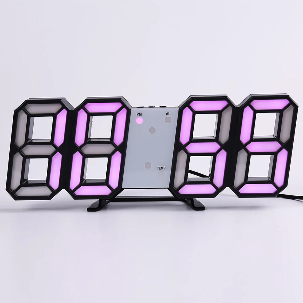 Настенные часы 3D светодиодные цифровые современные дизайнерские украшения для