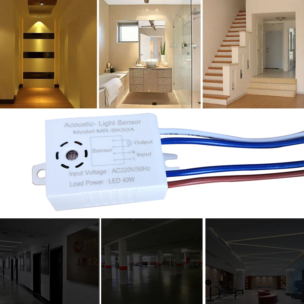 220V Bathroom Electrical Active Components Acoustic Sensor Switch Gadget LED Sound Operated Light Accessories Corridors Energy
220V Bathroom Electrical Active Components Acoustic Sensor Switch Gadget LED Sound Operated Light Accessories Corridors Energy