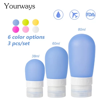 YOURWAYS 38ml 60ml 80ml Empty Silicone Travel Kit Packing Press Bottle For Lotion Shampoo Bath Small Sample Containers
YOURWAYS 38ml 60ml 80ml Empty Silicone Travel Kit Packing Press Bottle For Lotion Shampoo Bath Small Sample Containers