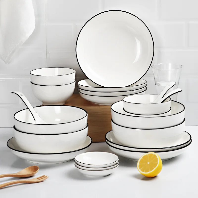 Rice Bowl And Dish Dishes Spoon Set Household Tableware Simple European Large Size Ceramic Bowls And Chopsticks Disc Eating Bowl
Rice Bowl And Dish Dishes Spoon Set Household Tableware Simple European Large Size Ceramic Bowls And Chopsticks Disc Eating Bowl