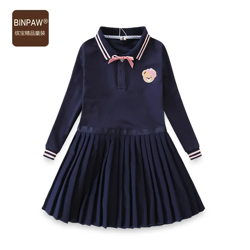 19 New Style Autumn Clothing GIRL'S Long-sleeved Dress BINPAW Korean-style Big Boy Bear Embroidered College Style Dress
19 New Style Autumn Clothing GIRL'S Long-sleeved Dress BINPAW Korean-style Big Boy Bear Embroidered College Style Dress