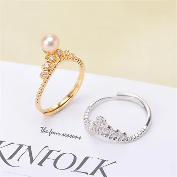 Real 925 Sterling Silver Women Wedding Engagement Ring Adjustable Simple Round Pearl Ring Mounting
Real 925 Sterling Silver Women Wedding Engagement Ring Adjustable Simple Round Pearl Ring Mounting