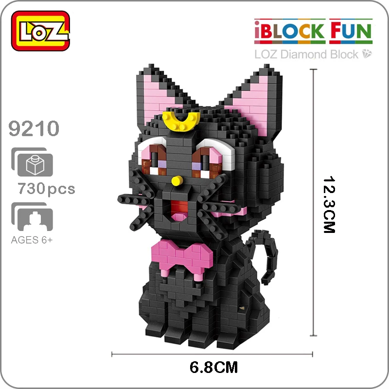 LOZ Anime Sailor Moon Luna Cat Pet Figure Building Blocks 3D Model DIY Small Blocks Diamond Bricks Assembly Toy for Children Boy
LOZ Anime Sailor Moon Luna Cat Pet Figure Building Blocks 3D Model DIY Small Blocks Diamond Bricks Assembly Toy for Children Boy