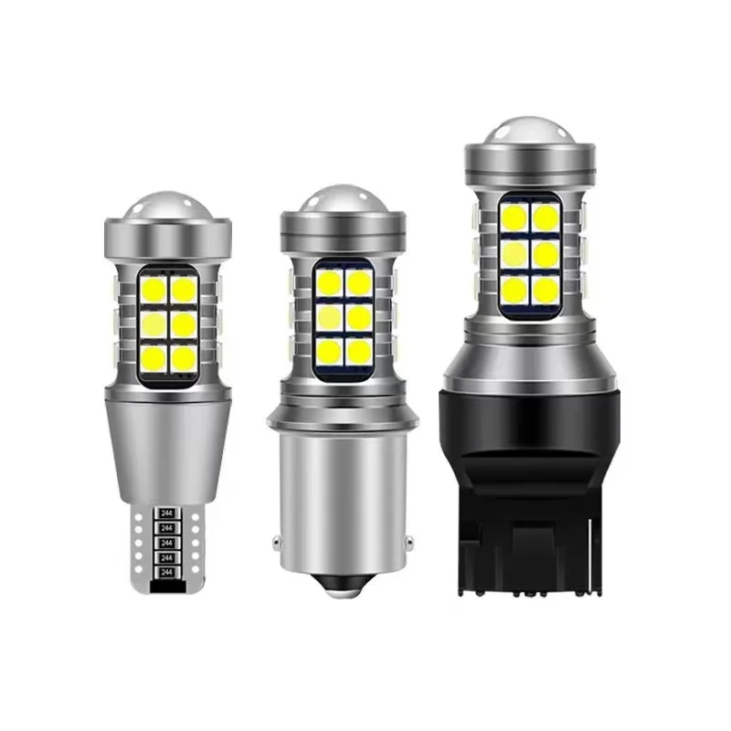 

2PC Car LED Bulb 1156 P21W BA15S 7506 R10W T15 921 W16W T20 7440 W21W WY21W 3030 LED Reversing Lamps DRL Turn Signals Lights