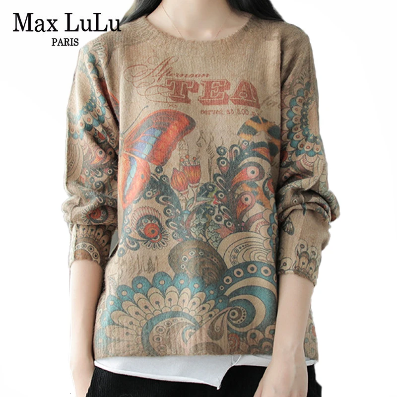 Max LuLu 2019 Korean Fashion Ladies Luxury Printed Sweaters Womens Vintage Loose Pullovers Winter New Oversized Knitted Jumpers
Max LuLu 2019 Korean Fashion Ladies Luxury Printed Sweaters Womens Vintage Loose Pullovers Winter New Oversized Knitted Jumpers