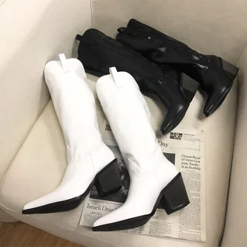 Pointed Toe Boots Woman Winter Shoes Woman The Knee High Zapatos De Mujer Slip On Botas Mujer Chunky High Heels Ladies Shoes
Pointed Toe Boots Woman Winter Shoes Woman The Knee High Zapatos De Mujer Slip On Botas Mujer Chunky High Heels Ladies Shoes