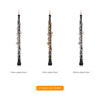 Muslady Professional Oboe C Key Semi-automatic Style Silver-plated Keys Woodwind Instrument with Oboe Reed Gloves Leather Case 
Muslady Professional Oboe C Key Semi-automatic Style Silver-plated Keys Woodwind Instrument with Oboe Reed Gloves Leather Case