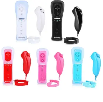 2-in1 Wireless Remote Controller and Nunchuk Controller for Nintendo Wii with MOTION PLUS Protective Silicon Case + Hand Strap
2-in1 Wireless Remote Controller and Nunchuk Controller for Nintendo Wii with MOTION PLUS Protective Silicon Case + Hand Strap