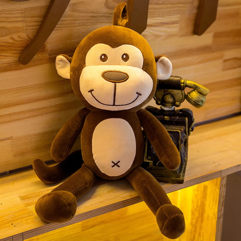 Милая плюшевая игрушка обезьянка мягкая подушка-обезьяна декор для комнаты
