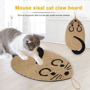 Anti Scratch Training Sisal Pad Lounge Cat Scratching Mat Funny Mouse Shaped Interaction Toy Furniture Protection Wall Hanging
Anti Scratch Training Sisal Pad Lounge Cat Scratching Mat Funny Mouse Shaped Interaction Toy Furniture Protection Wall Hanging