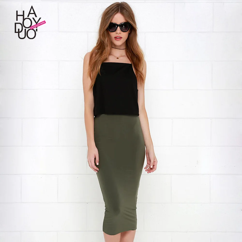 Haoduoyi2020 Spring And Summer New Style Western Style Elegant Ladies' Slim Fit Skirt Sexy High Waist Skirt