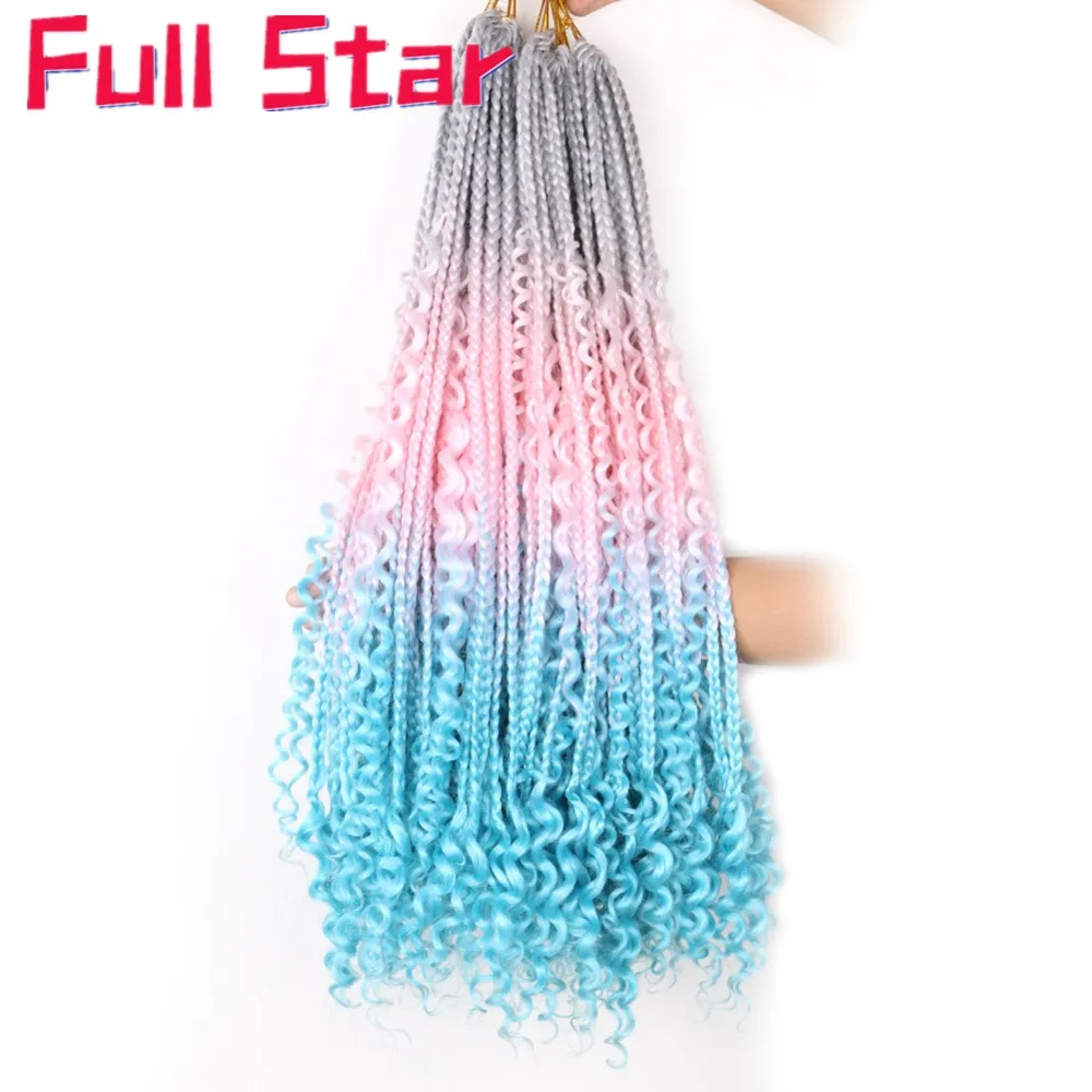 messy box braids color06