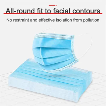 100 Pcs One Time Masks Non-woven three-Layer Filtration Dust Protection Mask Suitable Adults Elastic Earloop Mouth Face Mask
100 Pcs One Time Masks Non-woven three-Layer Filtration Dust Protection Mask Suitable Adults Elastic Earloop Mouth Face Mask