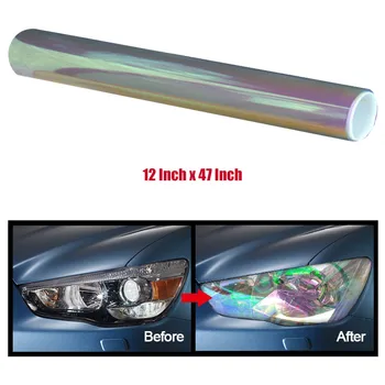 12 by 47 Inchs Transparent Chameleon Color Changing Tint Vinyl Wrap Sticker Headlight Film Car Light Lamp
12 by 47 Inchs Transparent Chameleon Color Changing Tint Vinyl Wrap Sticker Headlight Film Car Light Lamp