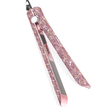 Hair Straightener Flat Iron Hand Made Crystal Diamond with LCD Display Sparkling Rhinestones Titanium Plate Iron-EU Plug
Hair Straightener Flat Iron Hand Made Crystal Diamond with LCD Display Sparkling Rhinestones Titanium Plate Iron-EU Plug
