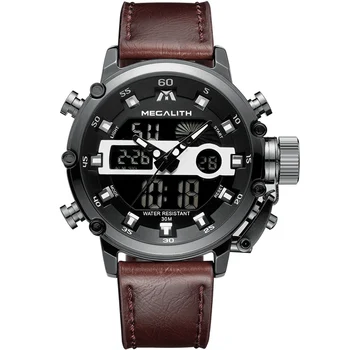 MEGALITH Mens Watch Fashion Men's LED Quartz Waterproof Date Military Sport Multifunction Wrist Watches Clock Horloges Mannen
MEGALITH Mens Watch Fashion Men's LED Quartz Waterproof Date Military Sport Multifunction Wrist Watches Clock Horloges Mannen