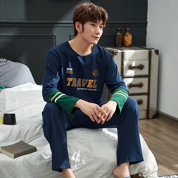 Cotton Pajamas Set For Man Blue Cartoon Little Dinosaur Pajama Sets Simple Color Matching Pajama For Men Loose Casual Sleep Tops
Cotton Pajamas Set For Man Blue Cartoon Little Dinosaur Pajama Sets Simple Color Matching Pajama For Men Loose Casual Sleep Tops