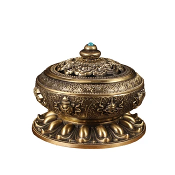 The 8 Treasure Auspicious Incense Base Living Room Incense Burner Copper Buddhism Decoration for Incense Sticks Holder
The 8 Treasure Auspicious Incense Base Living Room Incense Burner Copper Buddhism Decoration for Incense Sticks Holder