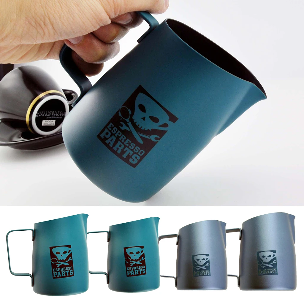 Milk Frothing Pitcher Jug, Stainless Steel, Suitable for Coffee, Latte and Frothing Milk, 4 Designs to Choose