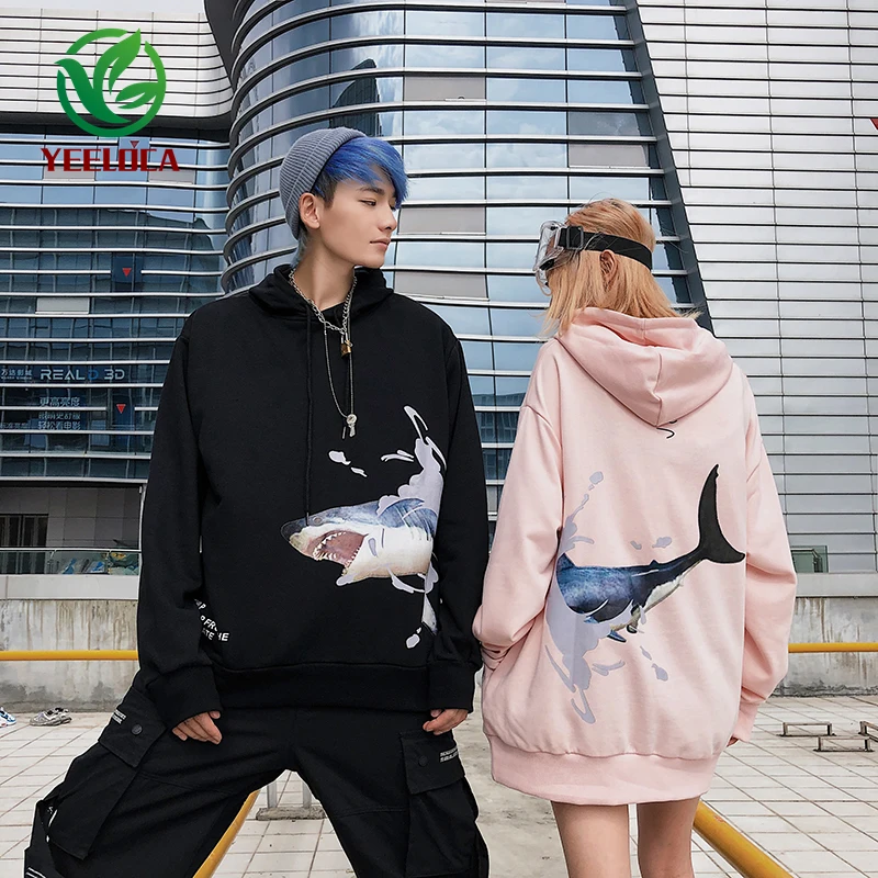 2019 New Fashion Personality Shark Print Hooded Sweatshirt Men and Women Loose Oversize High Street Wild Lovers Tops
2019 New Fashion Personality Shark Print Hooded Sweatshirt Men and Women Loose Oversize High Street Wild Lovers Tops
