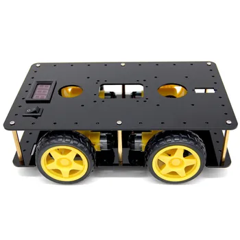 Four-Wheel Drive Intelligent Vehicle Chassis 4WD Vehicle 4-Wheel Drive Intelligent Vehicle Tracking Obstacle Avoidance Robot Cha
Four-Wheel Drive Intelligent Vehicle Chassis 4WD Vehicle 4-Wheel Drive Intelligent Vehicle Tracking Obstacle Avoidance Robot Cha