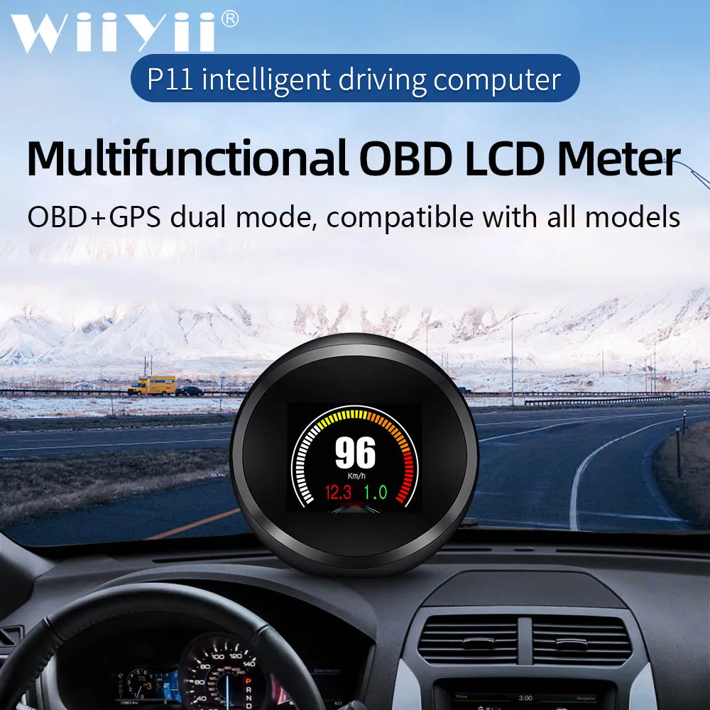 WiiYii P11 Car OBD2 HUD Head-Up Display GPS Speedometer Overspeed Warning Oil Water Temp Gauge Digital OBD2 Diagnostic Tool
WiiYii P11 Car OBD2 HUD Head-Up Display GPS Speedometer Overspeed Warning Oil Water Temp Gauge Digital OBD2 Diagnostic Tool