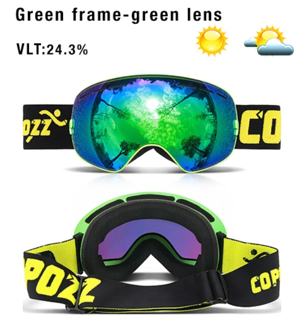 Protective cover goggles, smart skate custom logo ski goggle lens