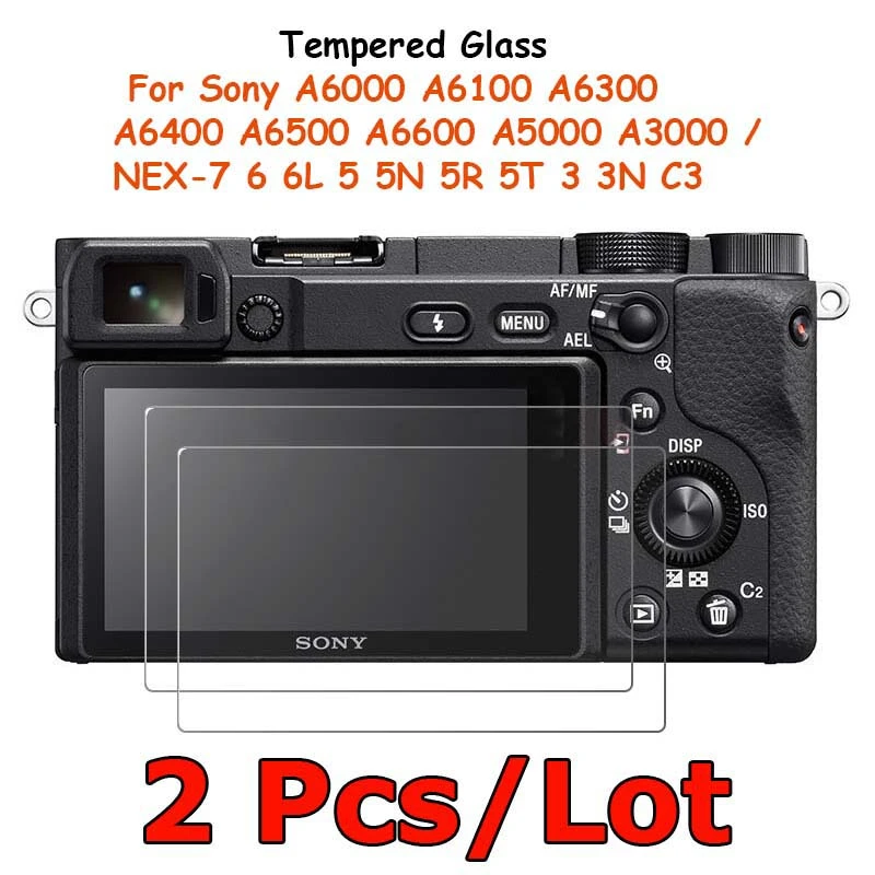 Закаленное стекло для Sony ILCE A6000 A6100 A6300 A6400 A6500 A6600 A5000 A3000 2 шт. защита экрана защитная