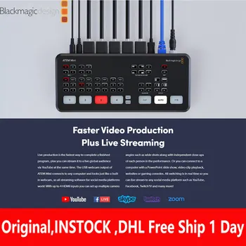 INSTOCK Original Blackmagic Design ATEM Mini Pro / ATEM Mini HDMI Live Stream Switcher Multi-view and Recording New Features