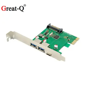Superspeed USB 3.1 Type C PCIe Expansion Card PCI Express to 1 Type C and 2 Type A 3.0 USB Adapter PCI Express Riser card
Superspeed USB 3.1 Type C PCIe Expansion Card PCI Express to 1 Type C and 2 Type A 3.0 USB Adapter PCI Express Riser card
