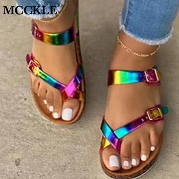 MCCKLE Women's Sandals Clip Toe Colorful PU Ladies Flip Flop Buckle Strap Slippers Female Fashion Shoes Summer Plus Size Woman
MCCKLE Women's Sandals Clip Toe Colorful PU Ladies Flip Flop Buckle Strap Slippers Female Fashion Shoes Summer Plus Size Woman