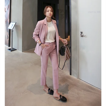 New Work Pant Suits OL 2 Piece Set for Women Business interview suit set uniform smil Blazer and Pencil Pant Office Lady suit
New Work Pant Suits OL 2 Piece Set for Women Business interview suit set uniform smil Blazer and Pencil Pant Office Lady suit