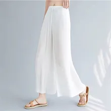 

Issey Miyake Pleated 2021 Winter White Straight Wide Leg Pants Hand Pleated Plus Size Casual Elegant Korean Fashion Pants Women