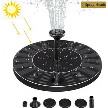 Solar Powered Garden Decor Automatic Aquarium Overwater Floating Fountain Pump Outdoor Pool Irrigation Bird Bath Round 5 Nozzles 
Solar Powered Garden Decor Automatic Aquarium Overwater Floating Fountain Pump Outdoor Pool Irrigation Bird Bath Round 5 Nozzles