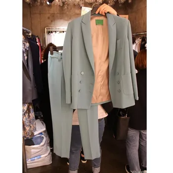 2020 Spring New Korean Version Loose Temperament Mid-length Three-breasted Suit Jacket Harlan Nine-point Pants Suit Female
2020 Spring New Korean Version Loose Temperament Mid-length Three-breasted Suit Jacket Harlan Nine-point Pants Suit Female