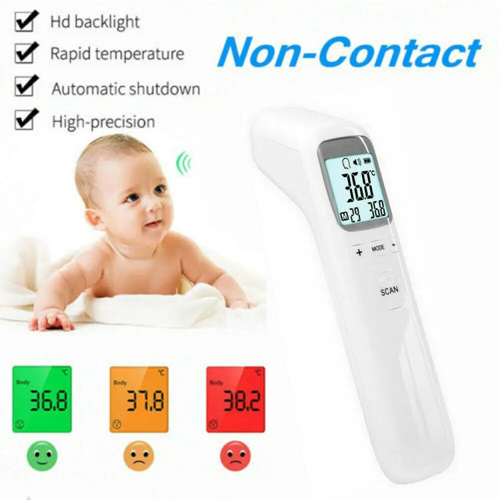 Fast Shipping LCD Digital Non-contact IR Infrared Thermometer Forehead Baby Adult Body Temperature
Fast Shipping LCD Digital Non-contact IR Infrared Thermometer Forehead Baby Adult Body Temperature