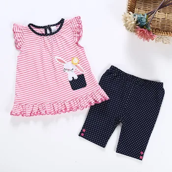 Girls Summer clothes Children Cartoon Suit Stripe Short Sleeve sets for girls Rabbit newborn baby girl clothing outwear infants
Girls Summer clothes Children Cartoon Suit Stripe Short Sleeve sets for girls Rabbit newborn baby girl clothing outwear infants