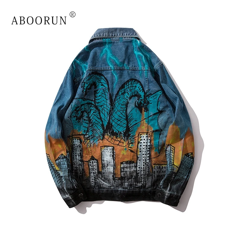 ABOORUN Quidola Monster Destroyed City Men's Hip Hop Denim Jackets Ripped Printed Coat Streetwear for Male
ABOORUN Quidola Monster Destroyed City Men's Hip Hop Denim Jackets Ripped Printed Coat Streetwear for Male