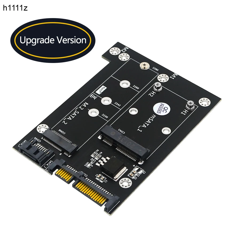 

Riser 2 in 1 mSATA / M2 NGFF SSD to Dual SATA 3.0 Converter M.2 SATA Adapter mSATA to SATA Expansion Card Board for Miner Mining