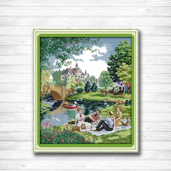 A picnic in the suburbs Scenic painting dmc 14CT 11CT counted cross stitch Needlework Set Embroidery kits chinese cross stitch
A picnic in the suburbs Scenic painting dmc 14CT 11CT counted cross stitch Needlework Set Embroidery kits chinese cross stitch