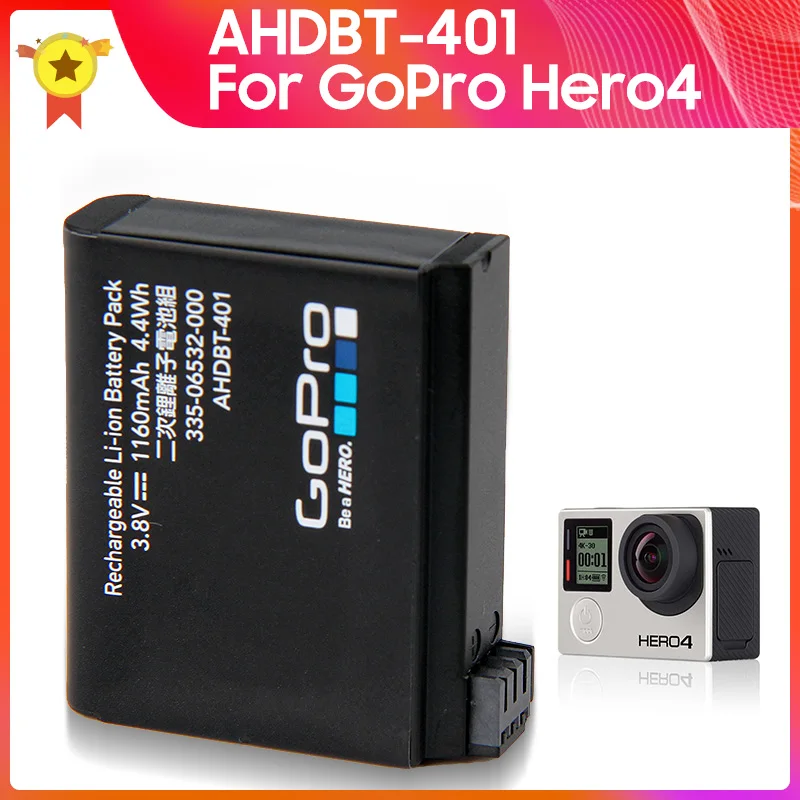 

Original Battery AHDBT-401 Replacement Battery for GoPro Hero4 +tools 1160mAh CE Genuine