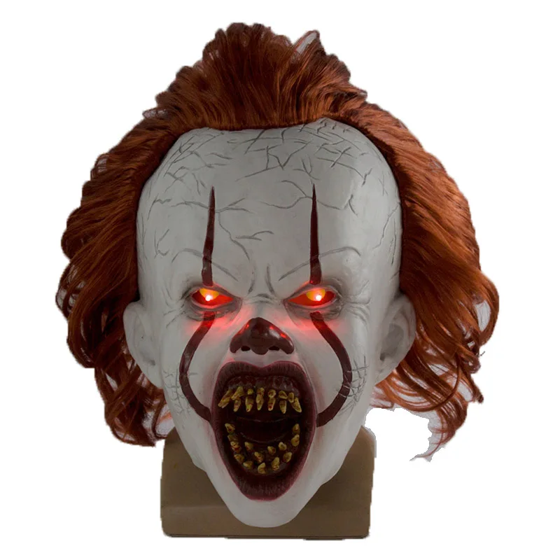 Halloween LED Stephen King's It Horror Pennywise Joker Mask Cosplay Chapter Two Clown Latex Masks Helmet Party Props Deluxe New
Halloween LED Stephen King's It Horror Pennywise Joker Mask Cosplay Chapter Two Clown Latex Masks Helmet Party Props Deluxe New